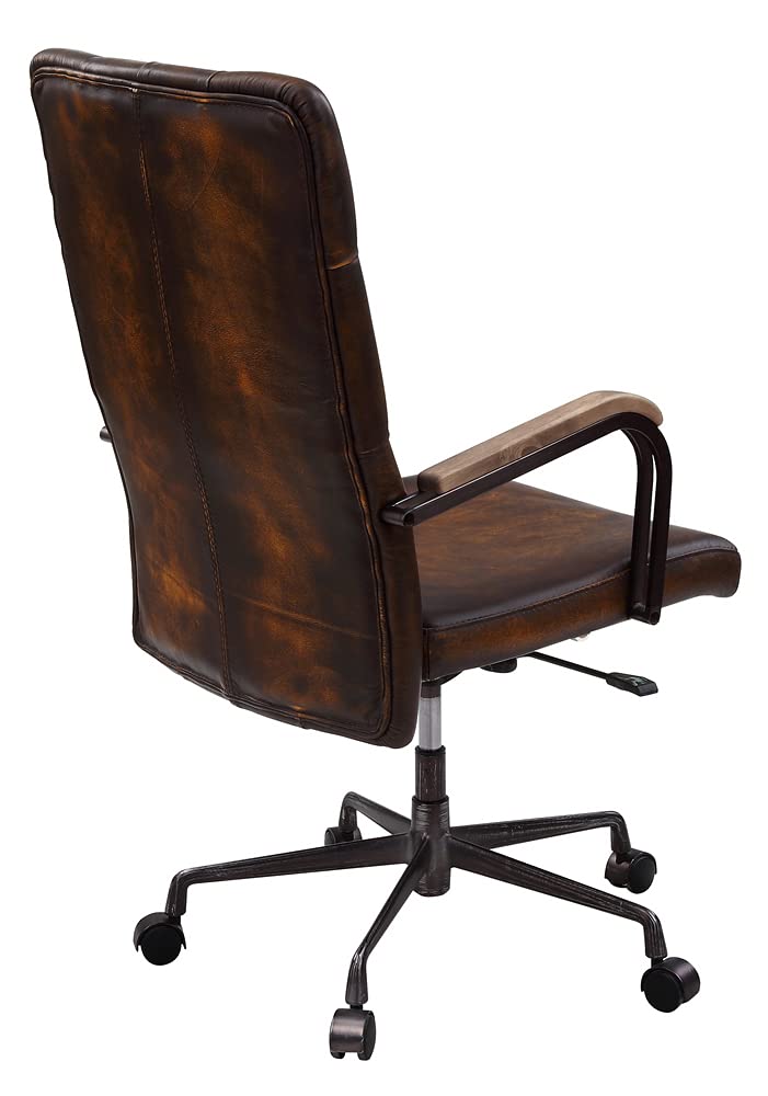 Acme Furniture Noknas Office Chair in Brown Lether