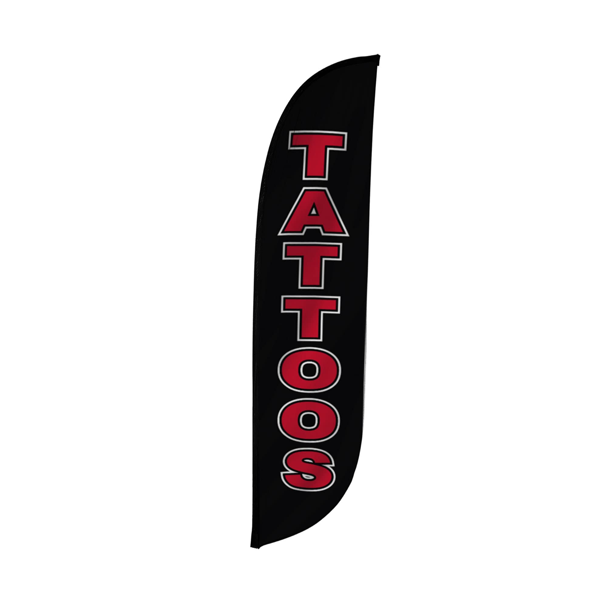 Lookourway Feather Flag - 12Ft Tall Advertising Flag Banner For Business And Events Promotion - Flag Only - Tattoos (10M1200310)