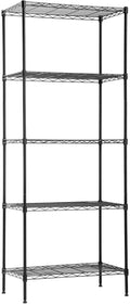 FDW 14Dx24Wx60H Wire Rack 5 Shelf Storage Unit Wire Shelving Unit Metal Shelf Organizer Heavy Duty Certification Commercial Grad