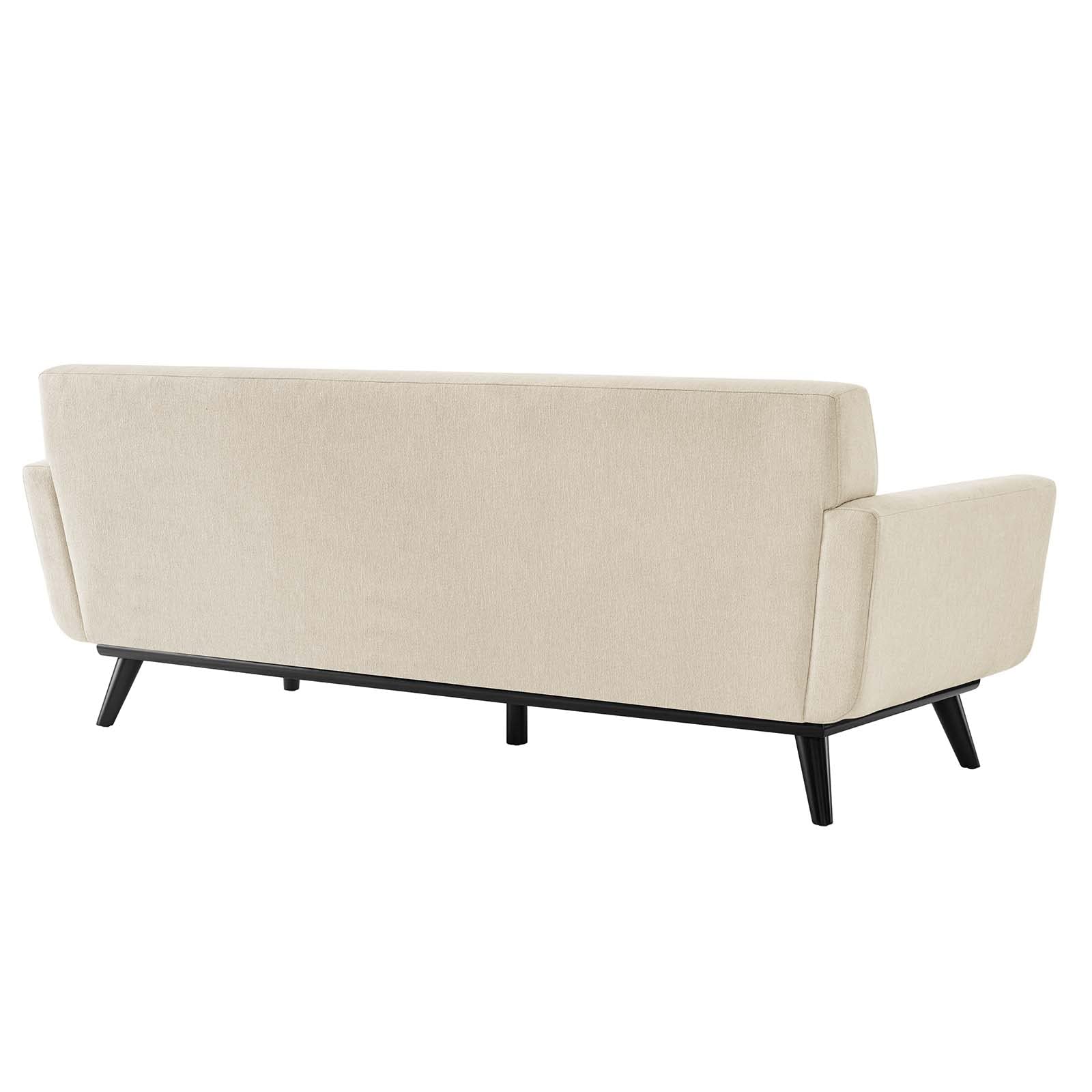 Modway Engage Modern Tufted Back Textured Fabric Sofa In Beige