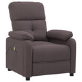 vidaXL Relaxation Massage Recliner Chair - Dark Brown Fabric Upholstery, Adjustable Features, Strong & Durable Construction, Comfortable Padding, Suitable for De-Stressing & Relaxing
