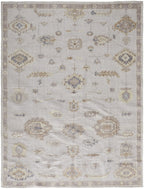 HomeRoots 514972 8 x 10 ft. Ivory & Orange Floral Hand Knotted Stain Resistant Rectangle Area Rug