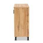 Baxton Studio Patterson Modern and Contemporary Oak Brown Finished Wood 2-Door Kitchen Storage Cabinet
