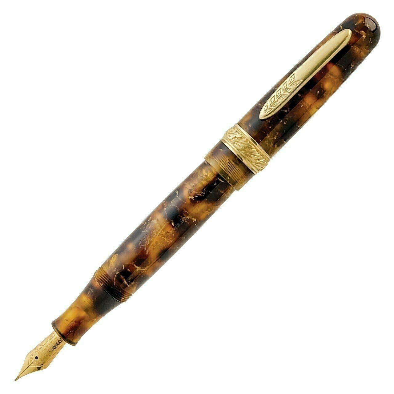 Stipula Etruria Magnifica Fountain Pen Miele Selvatico (Wild Honey) - Stainless Steel Fine Nib