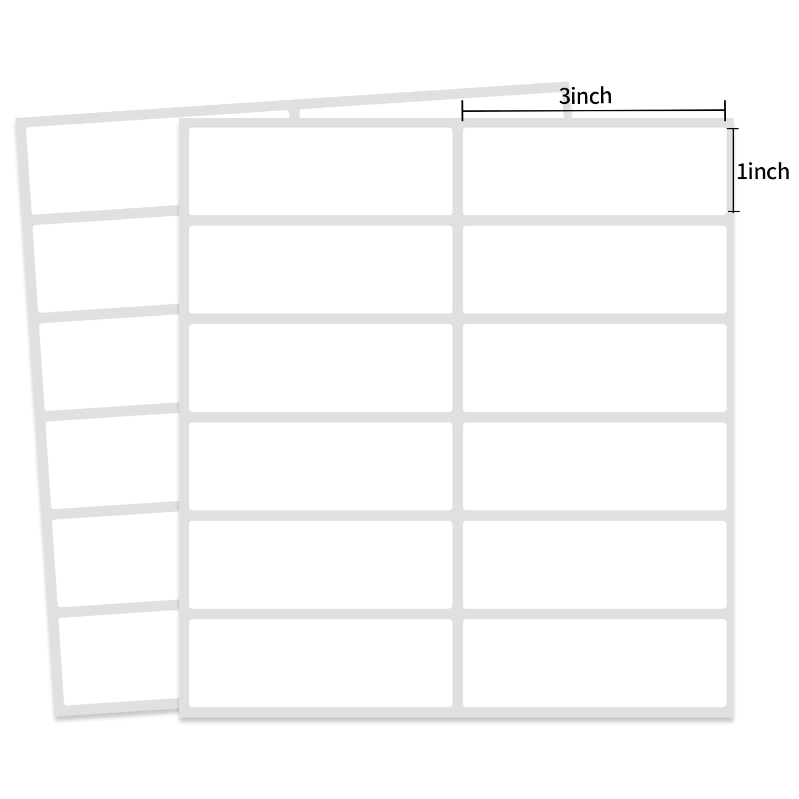 Yeachlaing Multi-Use Removable Labels, 1'X 3', 300 Pcs Blank Labels Total,Water/Oil/Tear Resistant/Ink Won'T Smudge No Residue