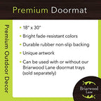 Briarwood Lane Checkered Geraniums Summer Doormat Floral Indoor Outdoor 30' X 18'