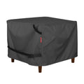 Porch Shield Patio Ottoman Cover - Waterproof Outdoor Square Side Table Covers - 18L X 18W X 18H Inch, Black