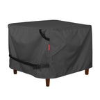 Porch Shield Patio Ottoman Cover - Waterproof Outdoor Square Side Table Covers - 18L X 18W X 18H Inch, Black