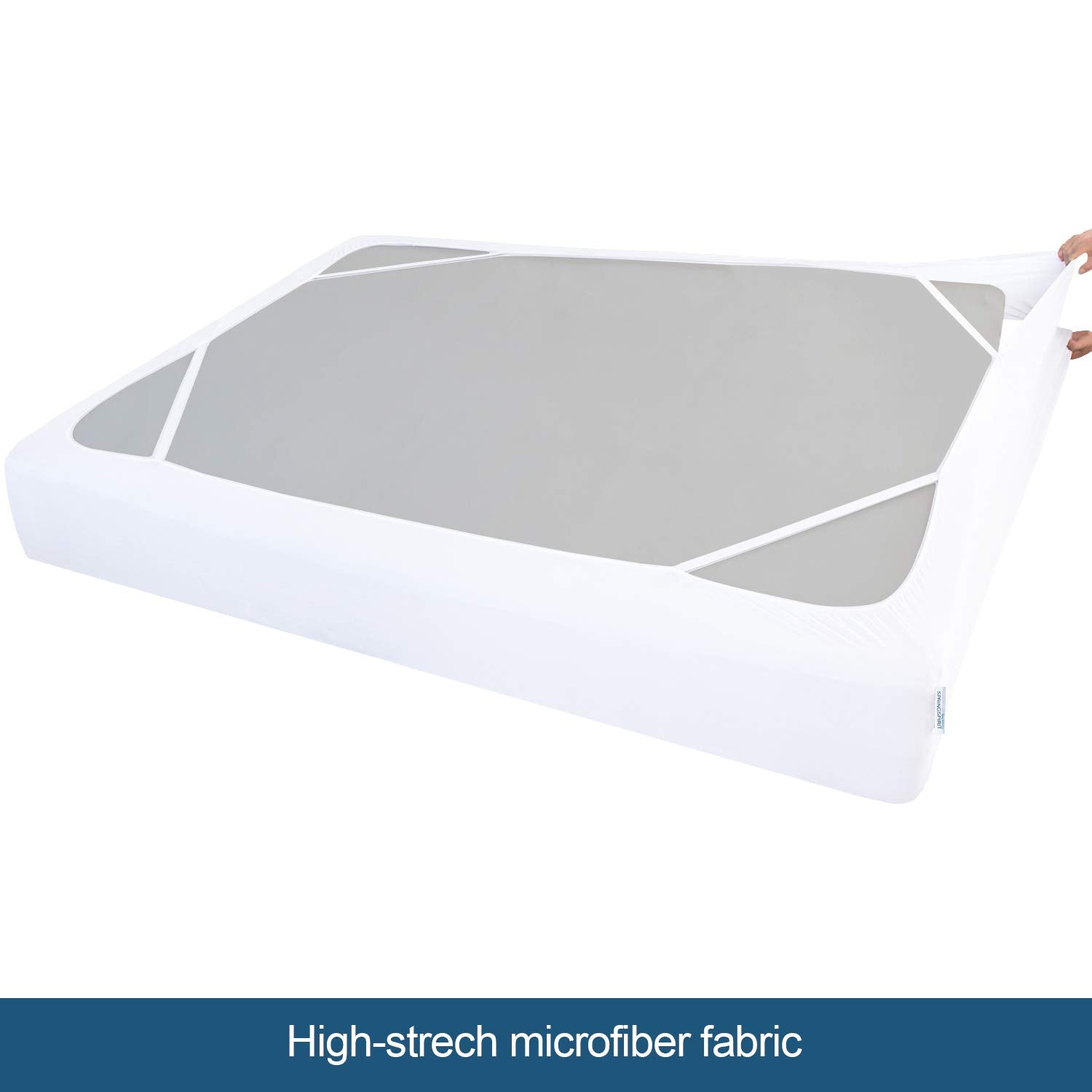 Box Spring Cover California King Size With Smooth And Elastic Woven Material, Alternates For Bed Skirt, Wrinkle & Fading Resista