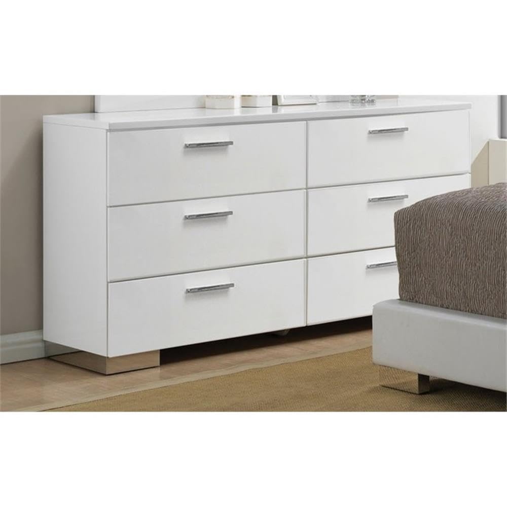 Acme Lorimar 6 Drawer Dresser In White