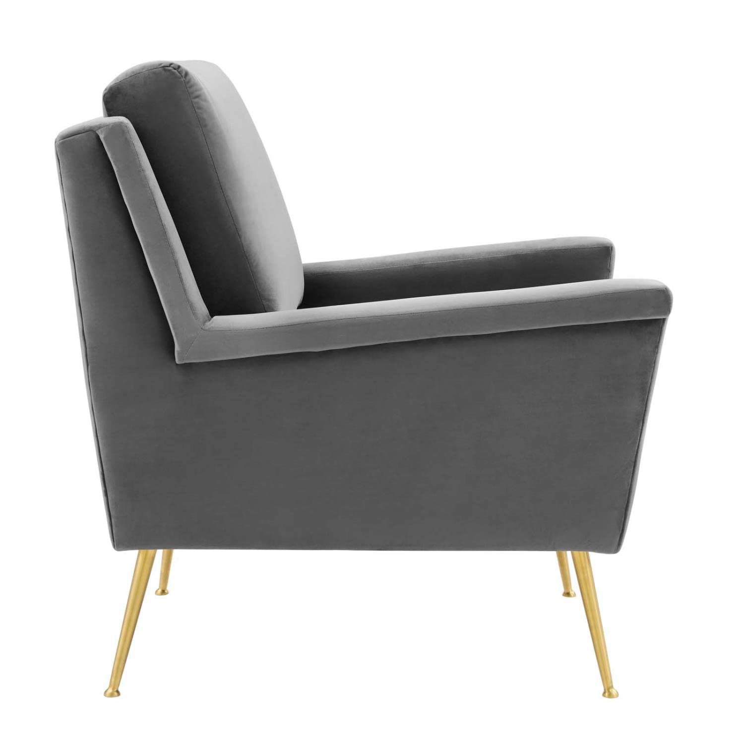 Modway Chesapeake Performance Velvet, Armchair, Gold Gray