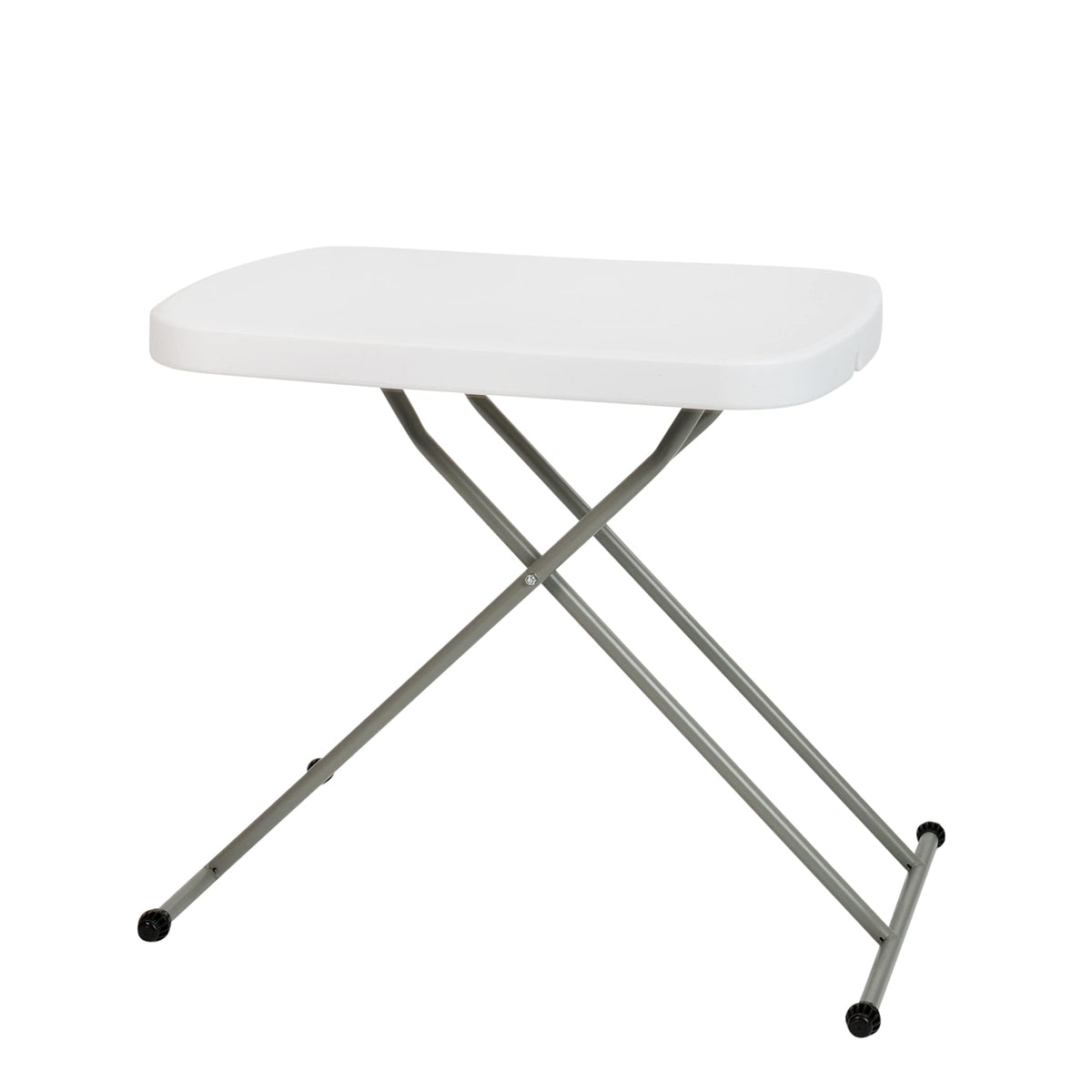 Flash Furniture Elon Folding Table - Granite White - Height Adjustable - 26 Inch - TV Tray - Commercial Grade Laptop Table