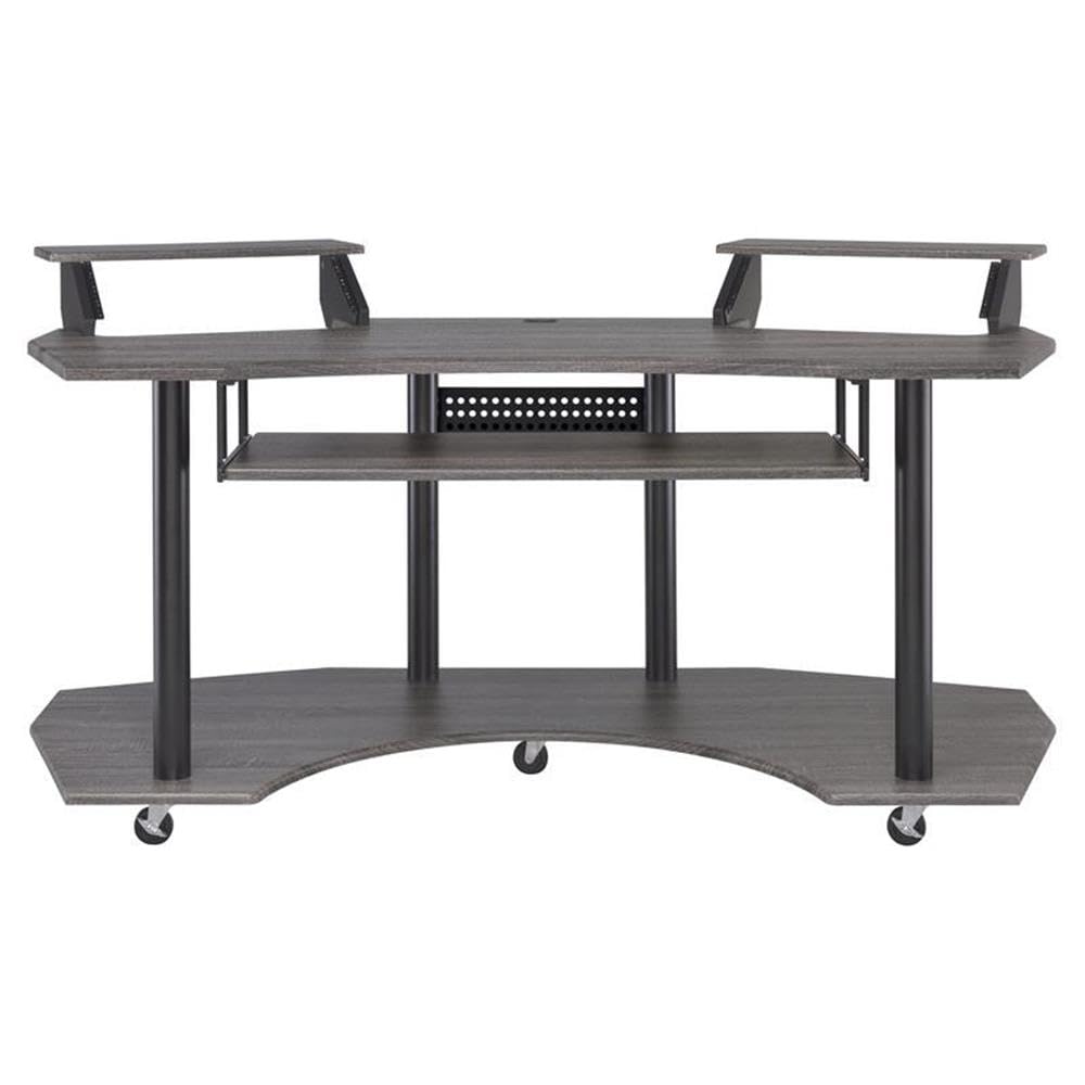 Acme Eleazar Wooden Music Recording Studio Desk in Black Oak