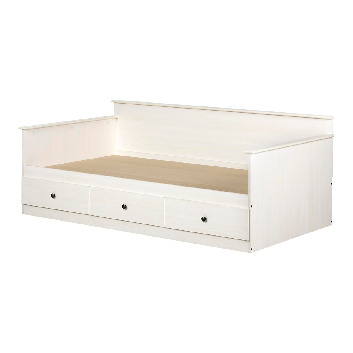 South Shore Plenny Daybed With Storage, Twin, White Wash