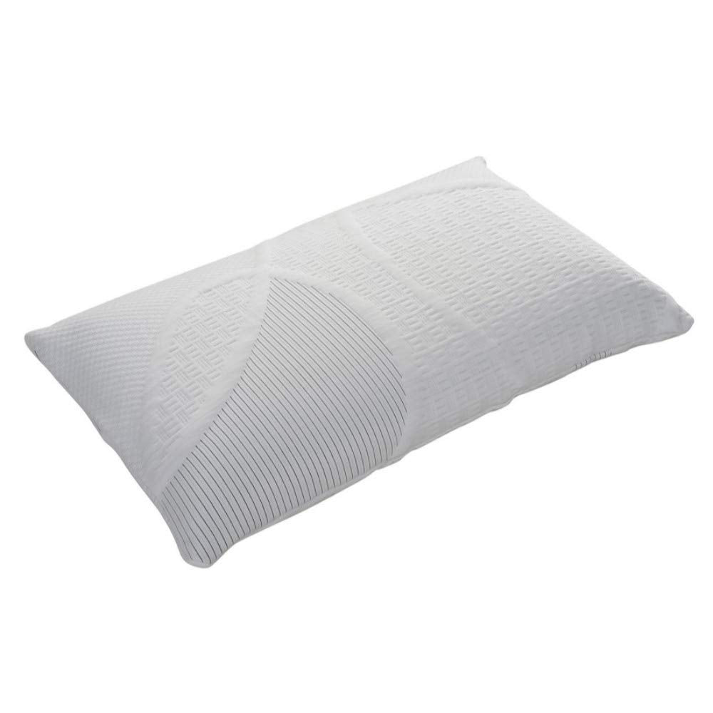 HomeRoots White Polyester/Latex Foam Cool Gel Latex Queen Size Bed Pillow