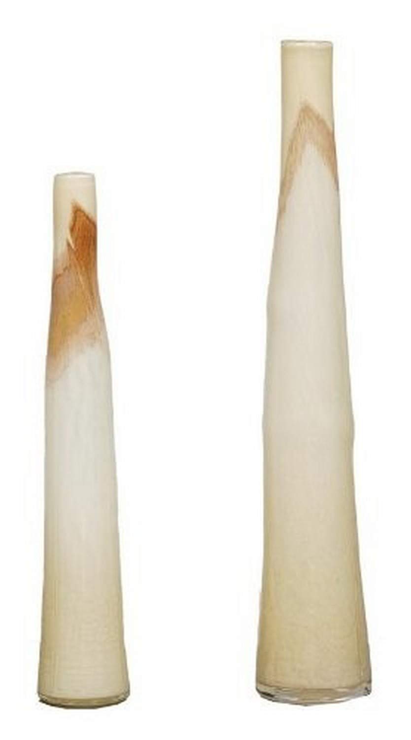 Ok Lighting Beige Glass Vase Set