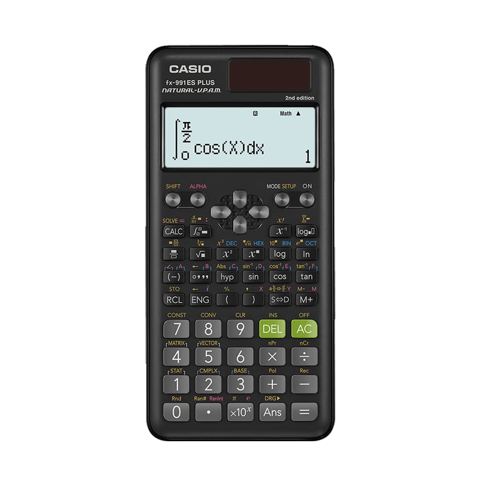 Casio Fx-991Es Plus 2 Scientific Calculator With 417 Functions And Display, Natural