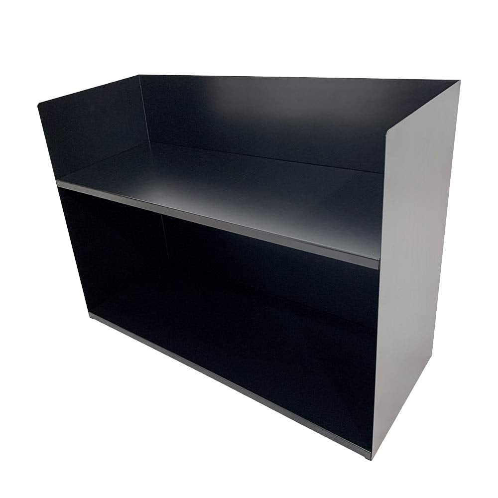 Huron Book Rack 2 Tier, Black Commercial Grade Steel