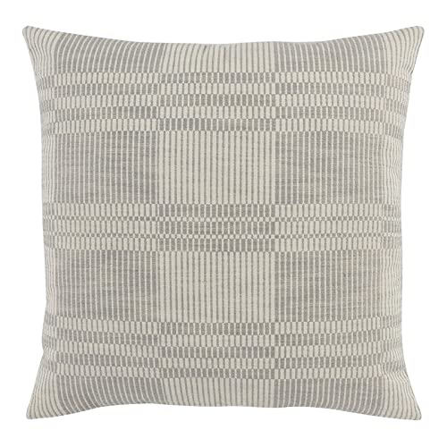 Kosas Home Nieve 22&quot; Square Transitional Cotton Throw Pillow In Sandy Gray