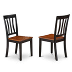 East West Furniture Aman5-Bch-W 5 Piece Dinette Set For 4 Includes A Round Kitchen Table With Pedestal And 4 Kitchen Dining Chairs, 36X36 Inch, Black & Cherry