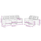 vidaXL 2 Piece Sofa Set with Cushions in Dark Gray Fabric - Stylish and Comfortable Seating for Indoor Lounge Areas or Living Rooms'.