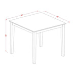 East West Furniture PBT T Square Counter Height Table for Small Spaces, 36-Inch, Oak Finish