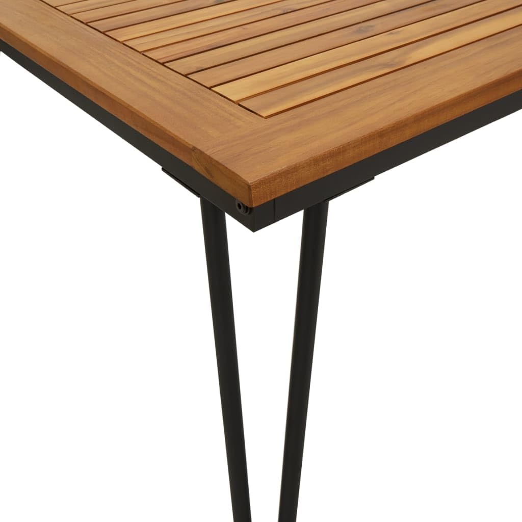 vidaXL Rectangular Patio Table with Hairpin Legs - Thumbnail 3