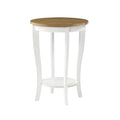 Convenience Concepts American Heritage Round End Table, Driftwood / White