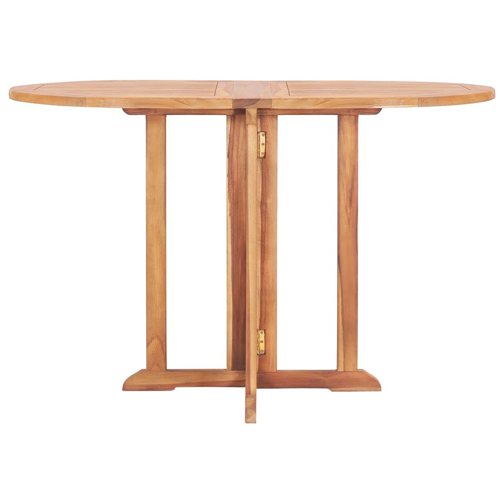 vidaXL Teak Wood Folding Butterfly Patio Dining Table