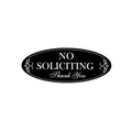 Waahome No Soliciting Sign For House Home, 2' X 5' Small Black No Soliciting Sign For Front Door