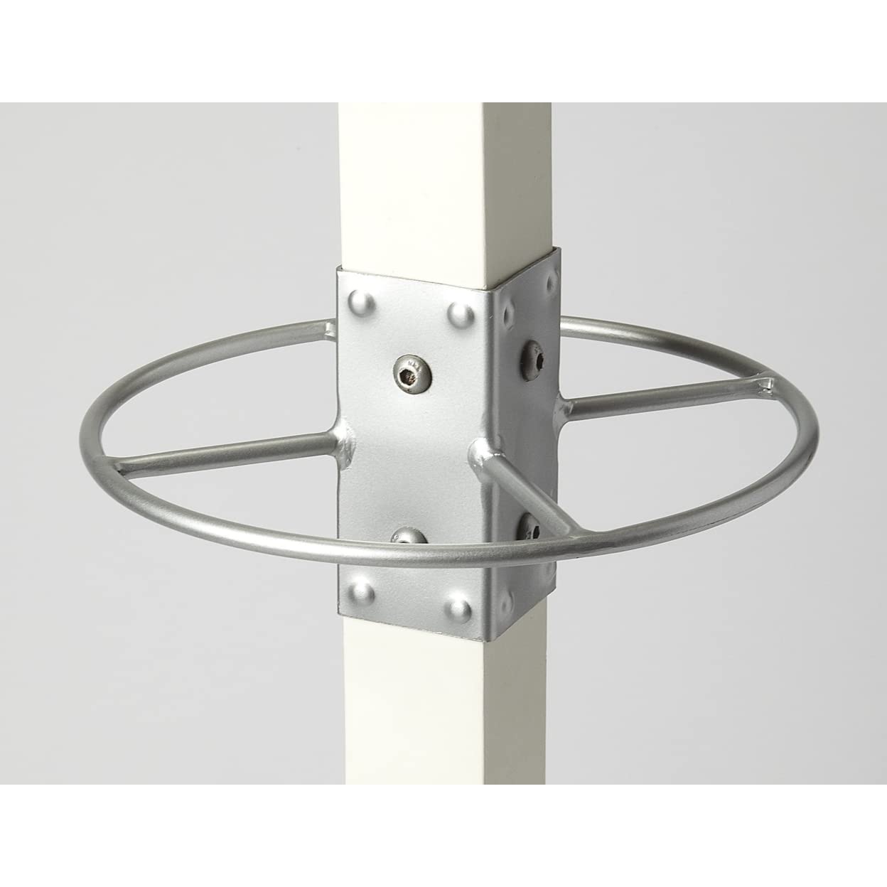 HomeRoots White, Silver Iron, Mango Wood Solids Logan Square White & Silver Coat Rack Tree