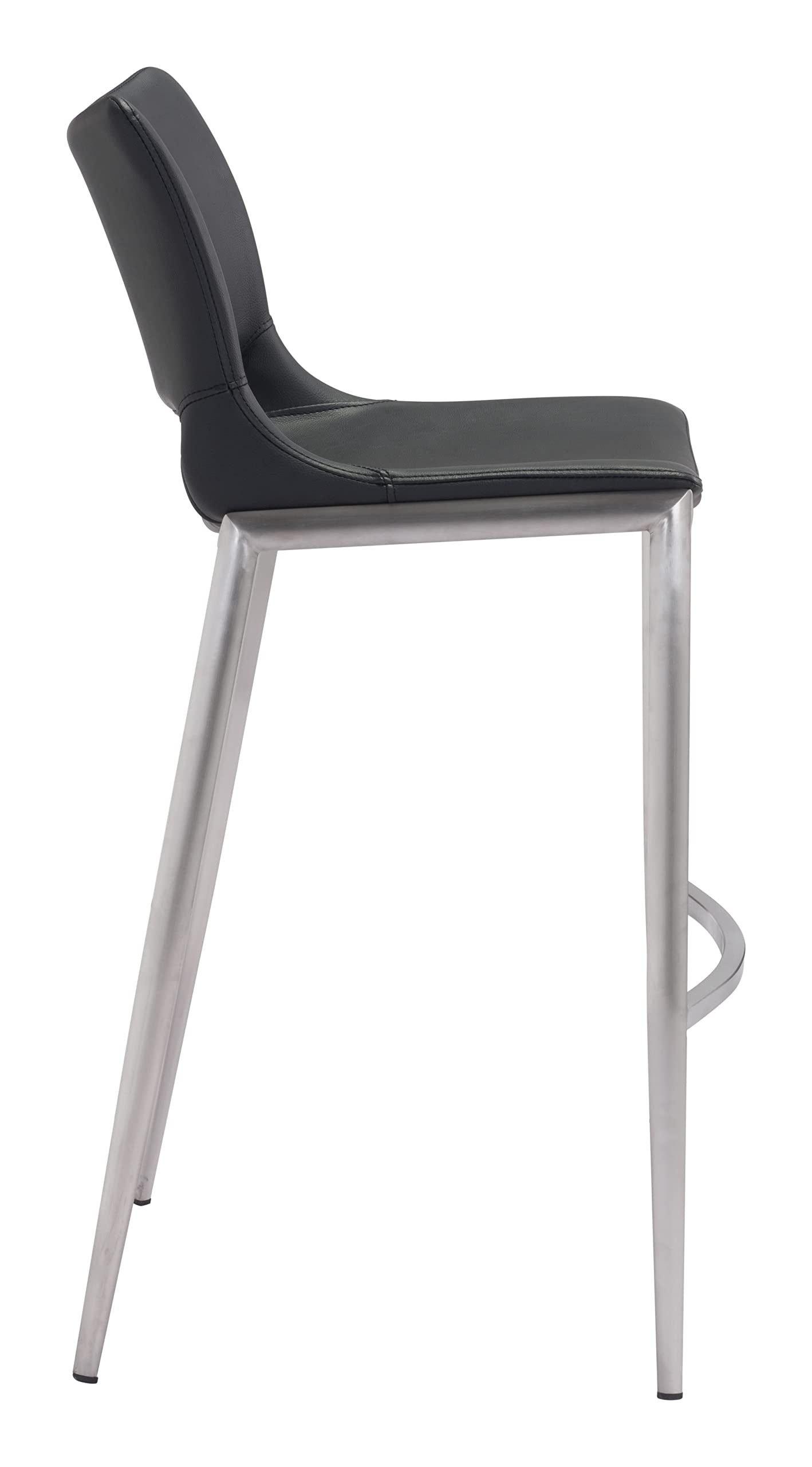 Ace Bar Chair (Set of 2) Black & Silver