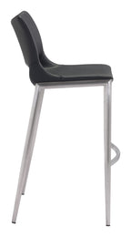 Ace Bar Chair (Set of 2) Black & Silver