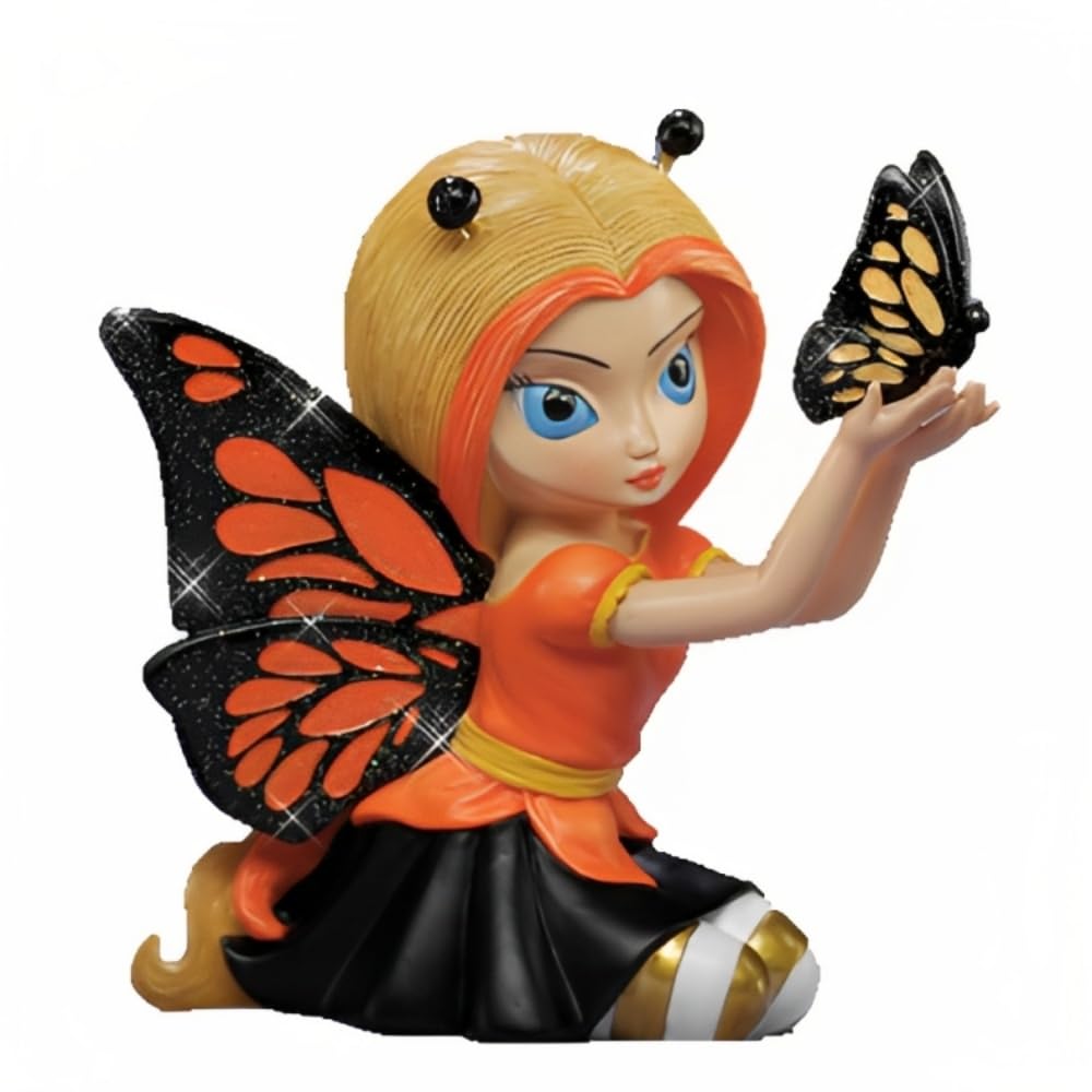 The Hamilton Collection Beautiful As A Butterfly Cute As A Bug Fairy Figurine Collection Handcradted & Hand-Painted Vibrant Wide