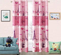 Linen Plus 2 Panel Curtain Set With Grommets For Teens Boys Girls New(Pink Paris)