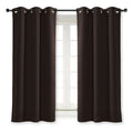 Nicetown Thermal Insulated Blackout Curtain And Drapery Triple Weave Soundproof Solid Ring Top Window Drape For Bedroom (Sold Individually, 42 Inches By 63 Inch, Toffee Brown)