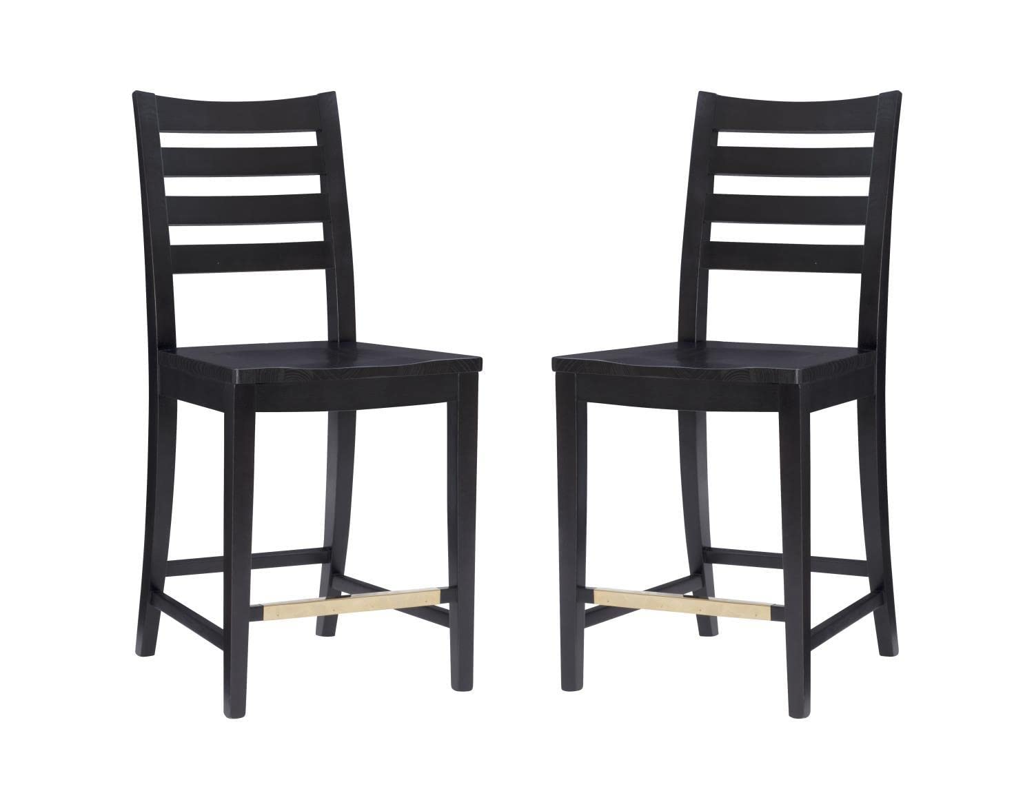 Flynn Counter Stool Black Set Of 2