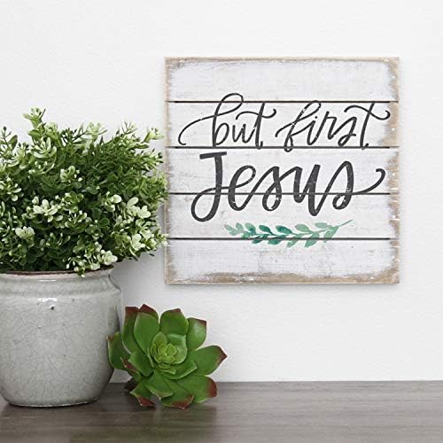 Simply Said, Inc Perfect Pallet Petites 8' Wood Sign - But First Jesus