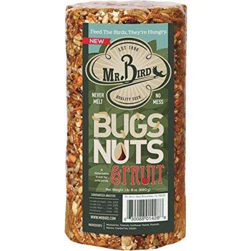 4-Pack Of Mr Bird'S Bugs Nuts & Fruit Small Wild Bird Seed Cylinder 24 Oz.