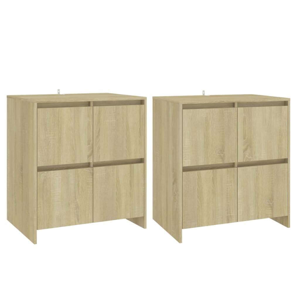 vidaXL Sideboard 2 Pcs, Bar Buffet Cabinet with Storage, Sideboard Console Cabinet for Kitchen Living Room Entryway, Sonoma Oak Engineered Wood