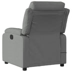 vidaXL Dark Gray Fabric Massage Recliner Chair – Manual Recline, 6-Point Vibrating Massage, Thick Padded Seat, Side Pocket, Solid Wood/Metal Frame, Ideal for Living Room/Bedroom