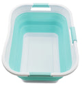 SAMMART 30L (8 gallon) Collapsible Plastic Laundry Basket - Foldable Pop Up Storage Container/Organizer - Portable Washing Tub -