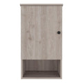 FM FURNITURE Alaska 16 W Modern Engineered Wood Medicine Cabinet in Light Gray
