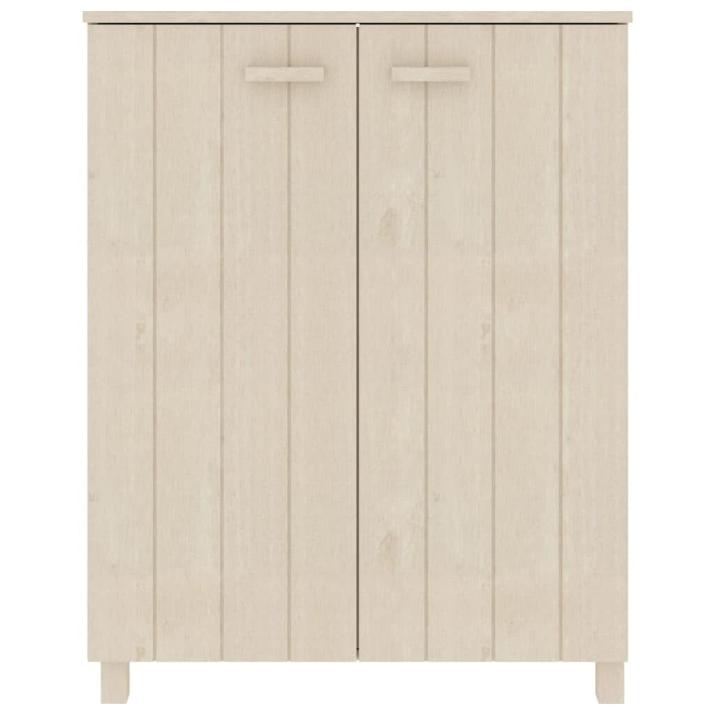 vidaXL HAMAR Shoe Cabinet in Honey Brown - Solid Pinewood and MDF Construction - Stylish and Durable - Ample Storage and Clutter-Free Design - 33.5&quot; x 15.7&quot; x 42.5&quot;