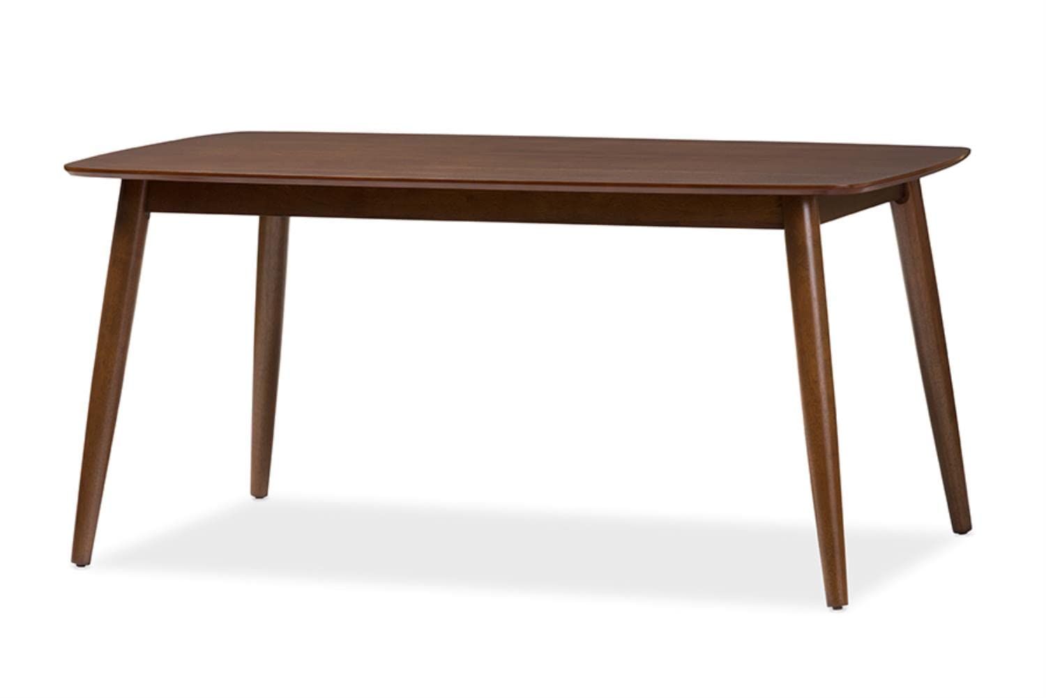 Baxton Studio Flora Mid-Century Modern Dining Table Oak Medium Brown/Mid-Century