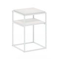 Furinno Moretti Modern Lifestyle Stackable Shelf, 2-Tier, Solid White/White