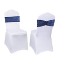 Eternal Beauty Set Of 20 Sequin Chair Sashes Navy Blue Chair Sashes For Wedding Hotel Party Banquet Chairs Decorations