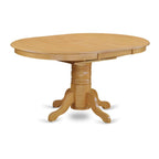 East West Furniture AVGR7-OAK-W Avon 7 Piece Set Consist of an Oval Dining Room Table with Butterfly Leaf and 6 Wood Seat Chairs, 42x60 Inch