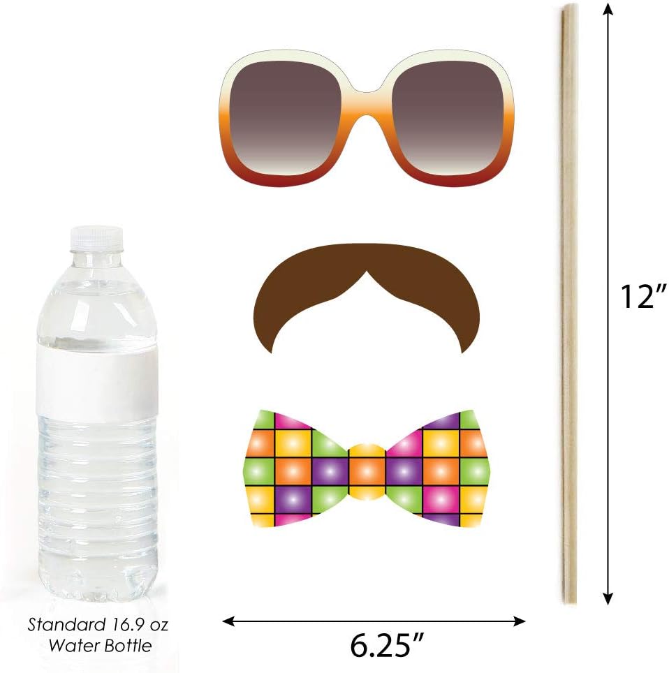 Big Dot Of Happiness 70'S Disco - 1970S Disco Fever Party Photo Booth Props Kit - 20 Count