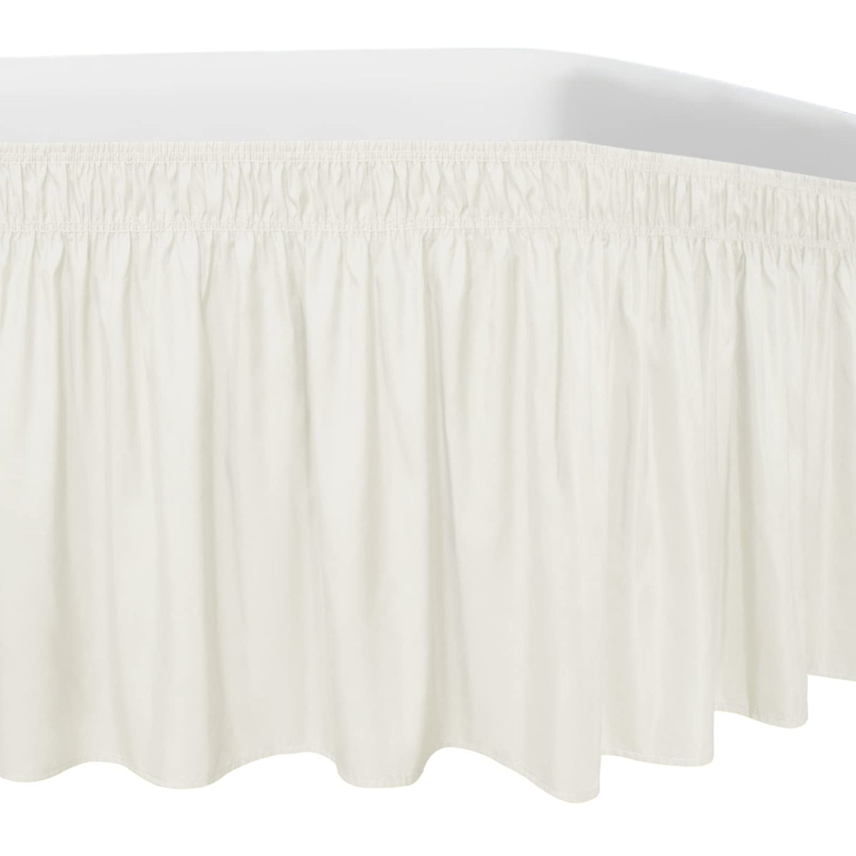 Easy-Going Bed Skirt For Queen Or King Size Bed, 22 Inch Tailored Drop, Fitted With Adjustable Elastic Belt, Convenient To Use W